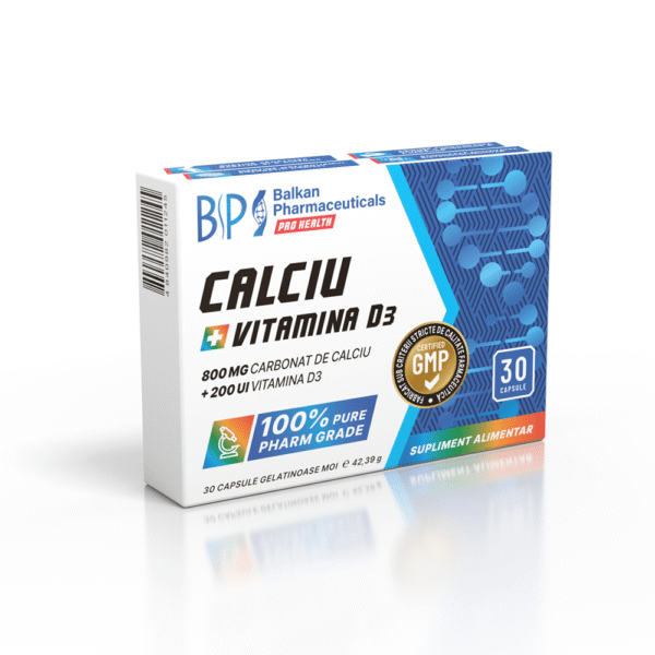 Calcium + Vitamin D3, 800 mg | 200 IU, 30 capsules